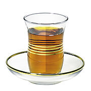 Glass saucer for turkish tea glass
