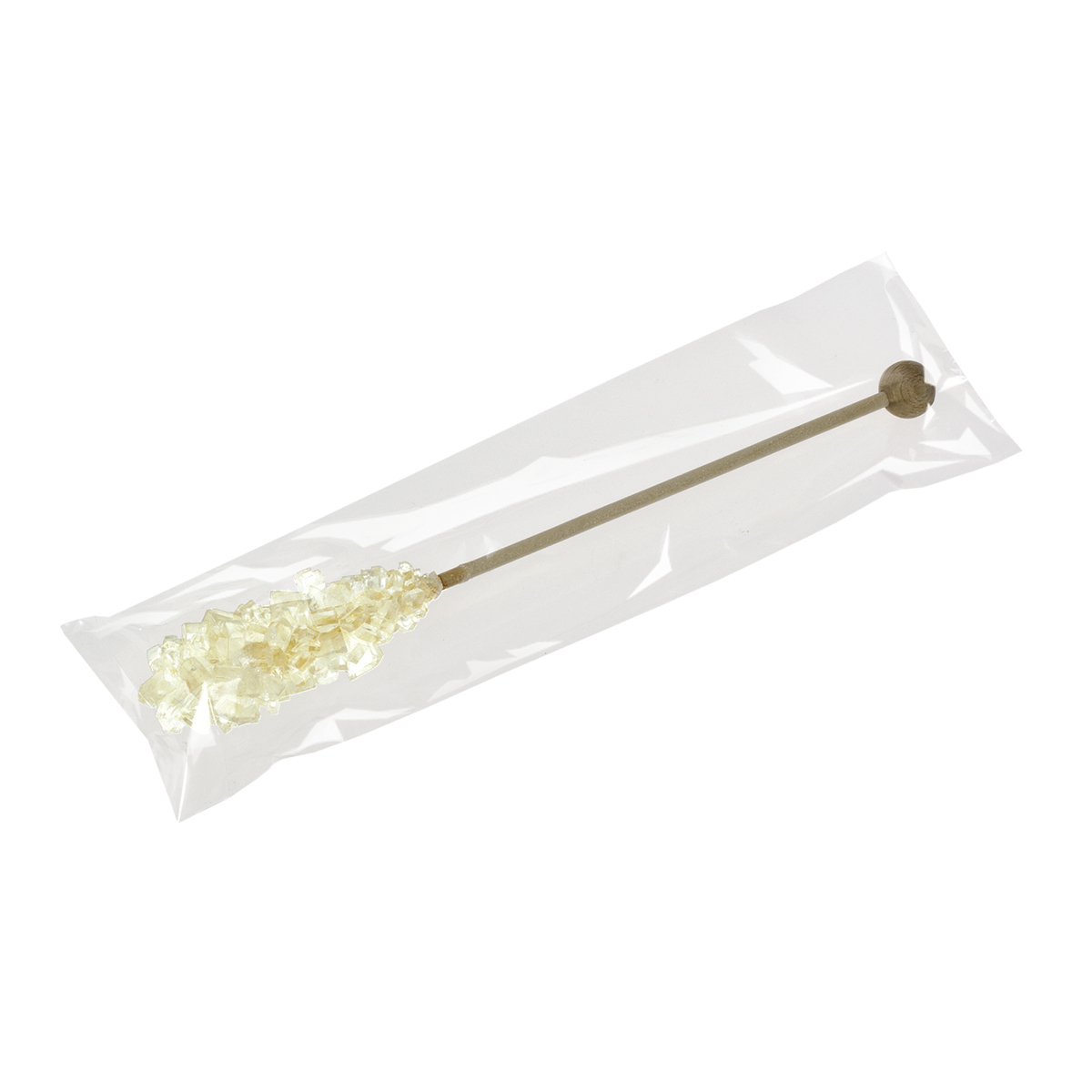 Candy Sugar Sticks in foil, 17cm, white